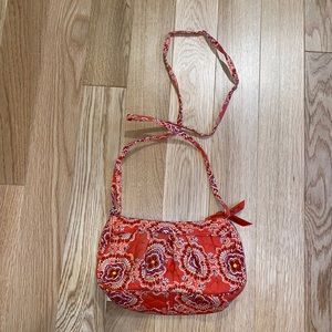 Vera Bradley Crossbody bag. Orange paisley, Adjustable strap, no inside pockets